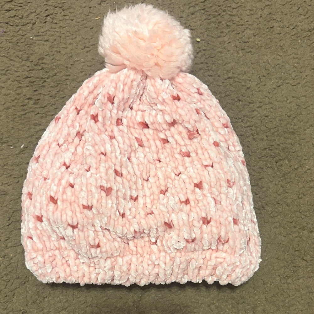 Carter's Soft Pink Knit Beanie with Pom-Pom
